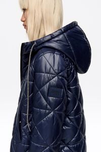 Plum&iacute;fero capucha recto marino oscuro