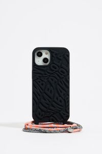 Funda iPhone 15 silicona logo negra