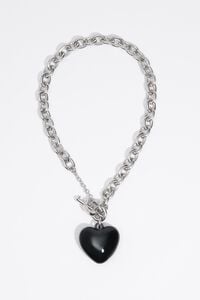 Black heart chain necklace
