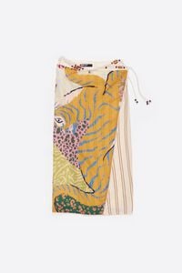 Wild patchwork linen sarong skirt