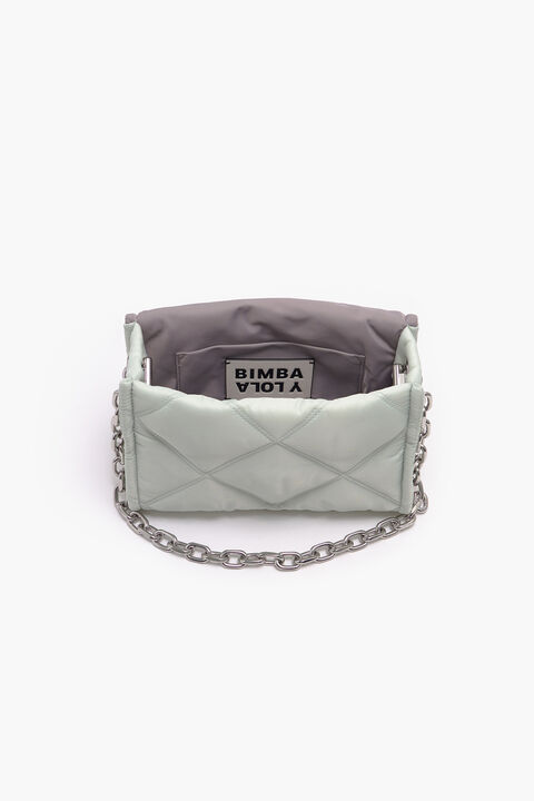 Bimba & Lola S Ice Gray Nylon Crossbody Bag, Grey