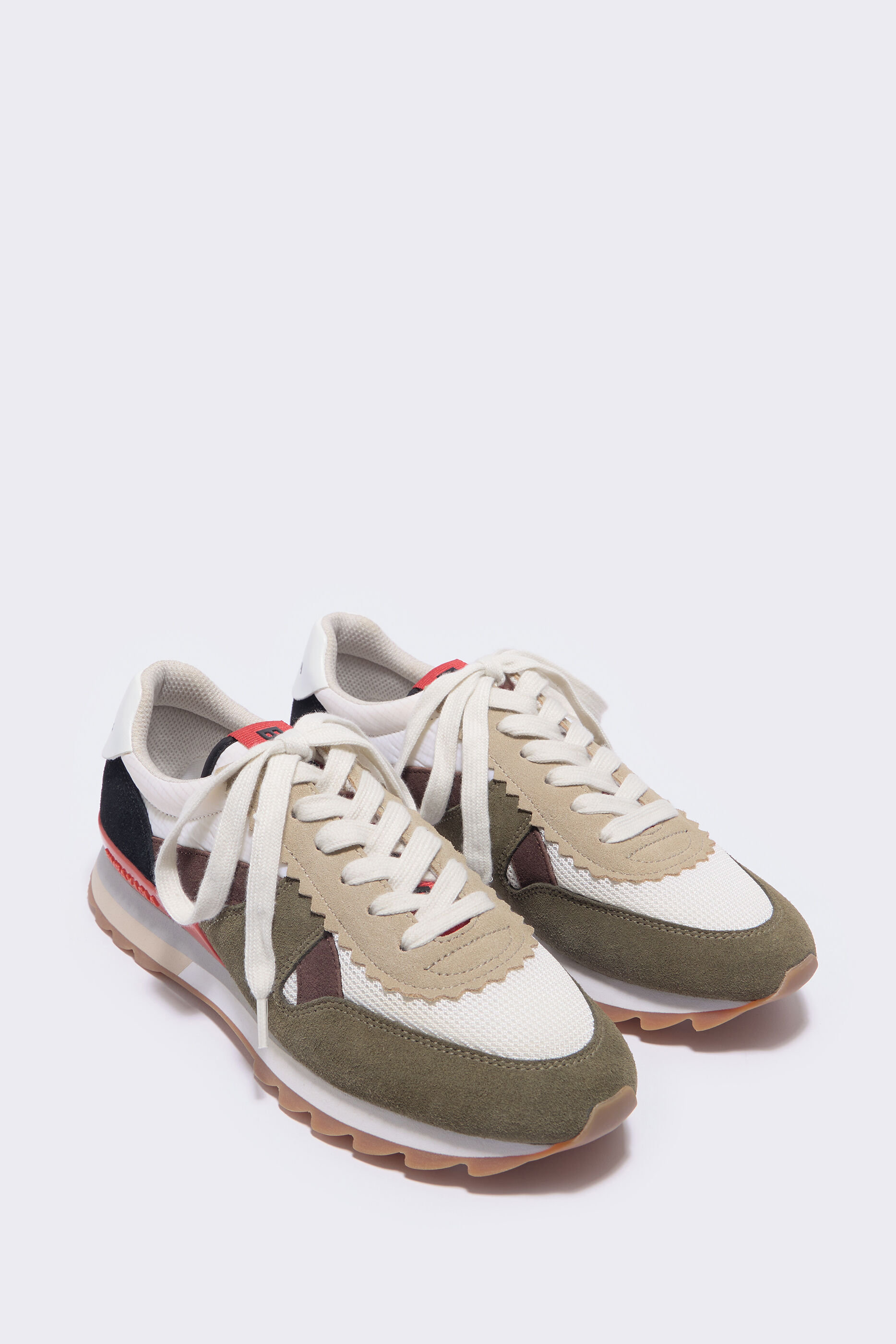 Sneaker technisch groen kaki