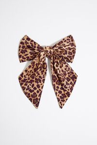 Leopard Natural print bow hair clip