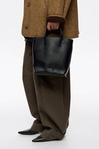 Bolso shopper mediano piel negro