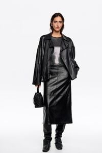 Black leather jacket