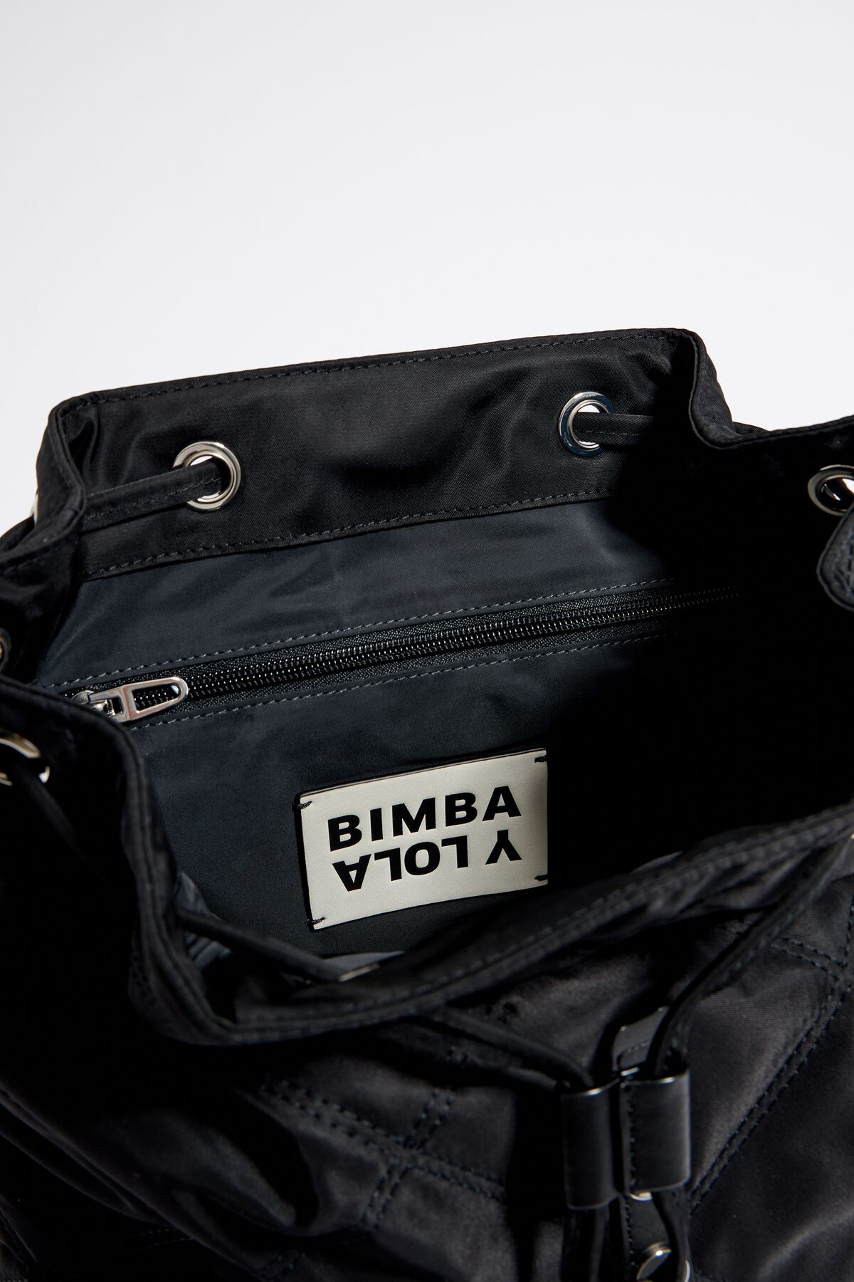 Bimba Y Lola Medium Black Nylon Backpack