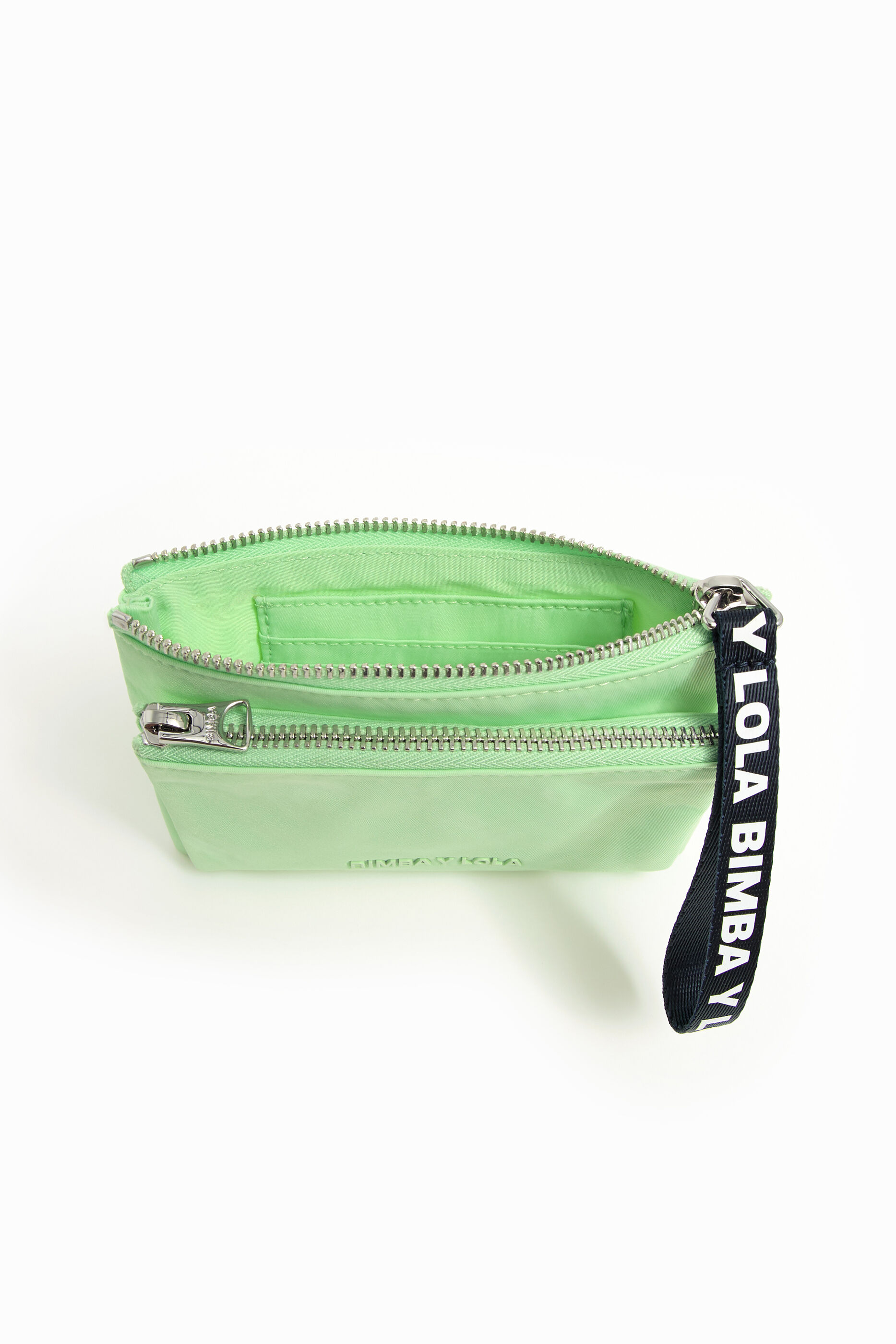 Green nylon purse