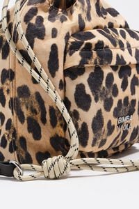 Bolso mini nylon leopardo natural