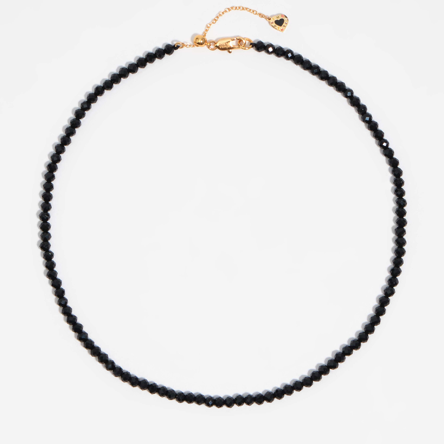 Bimba Y Lola Black Chains And Crystals Necklace