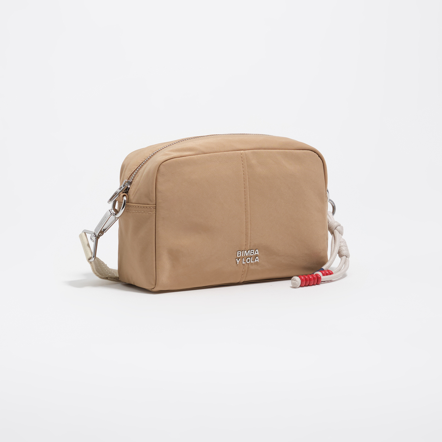 Bimba Y Lola Camel Nylon Crossbody Bag