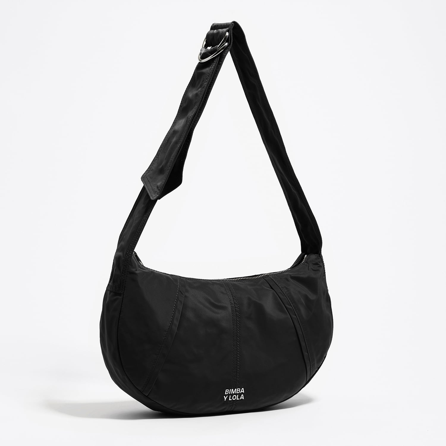 Bimba Y Lola Black Medium Nylon Moon Bag