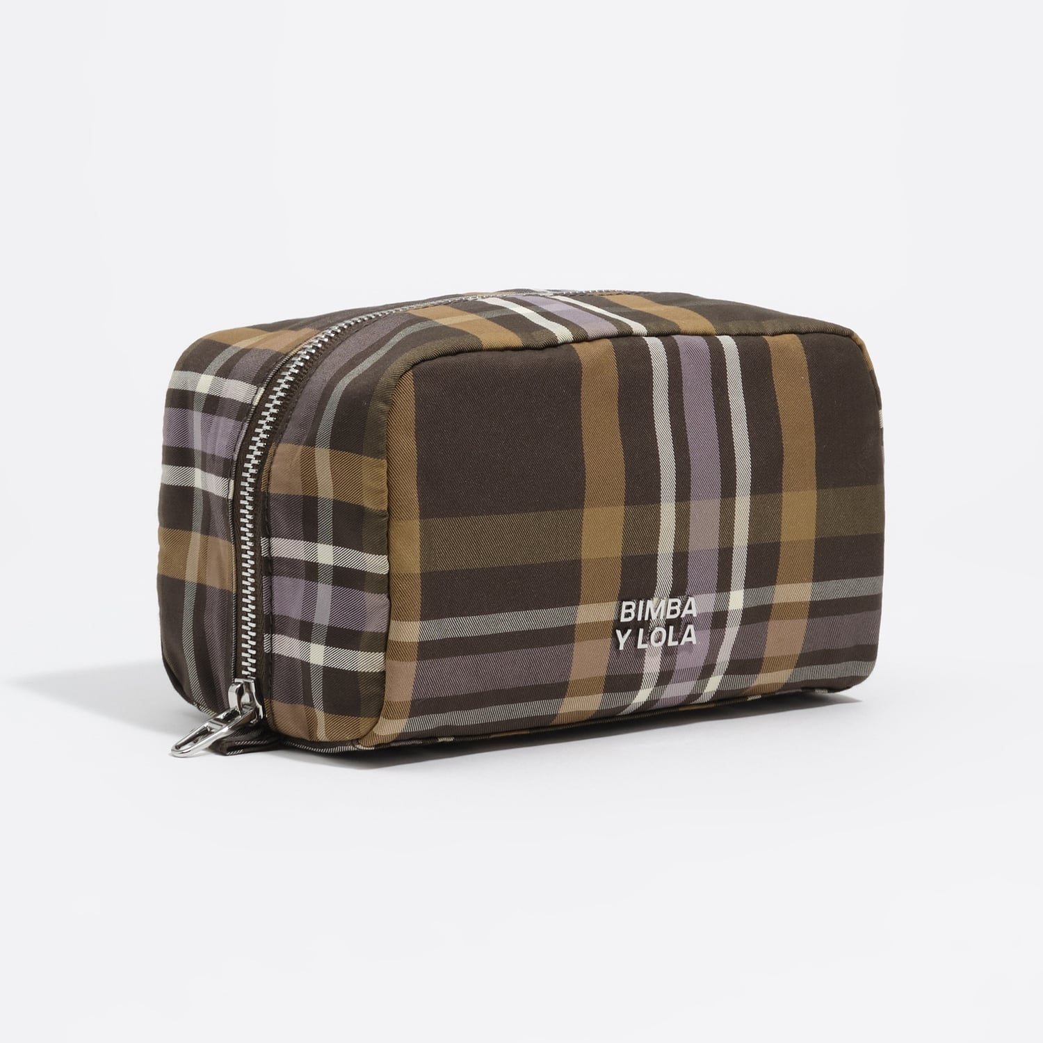 Saszetka mała żakard tartan hunter green