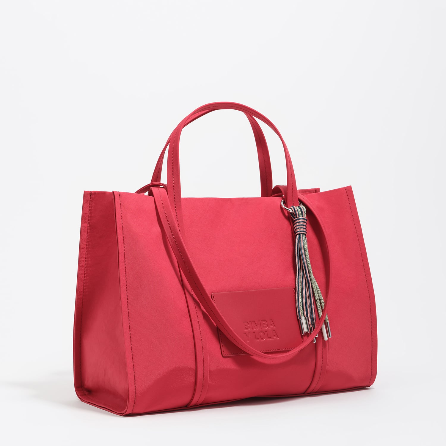 Torebka shopper duża nylon czerwona 2