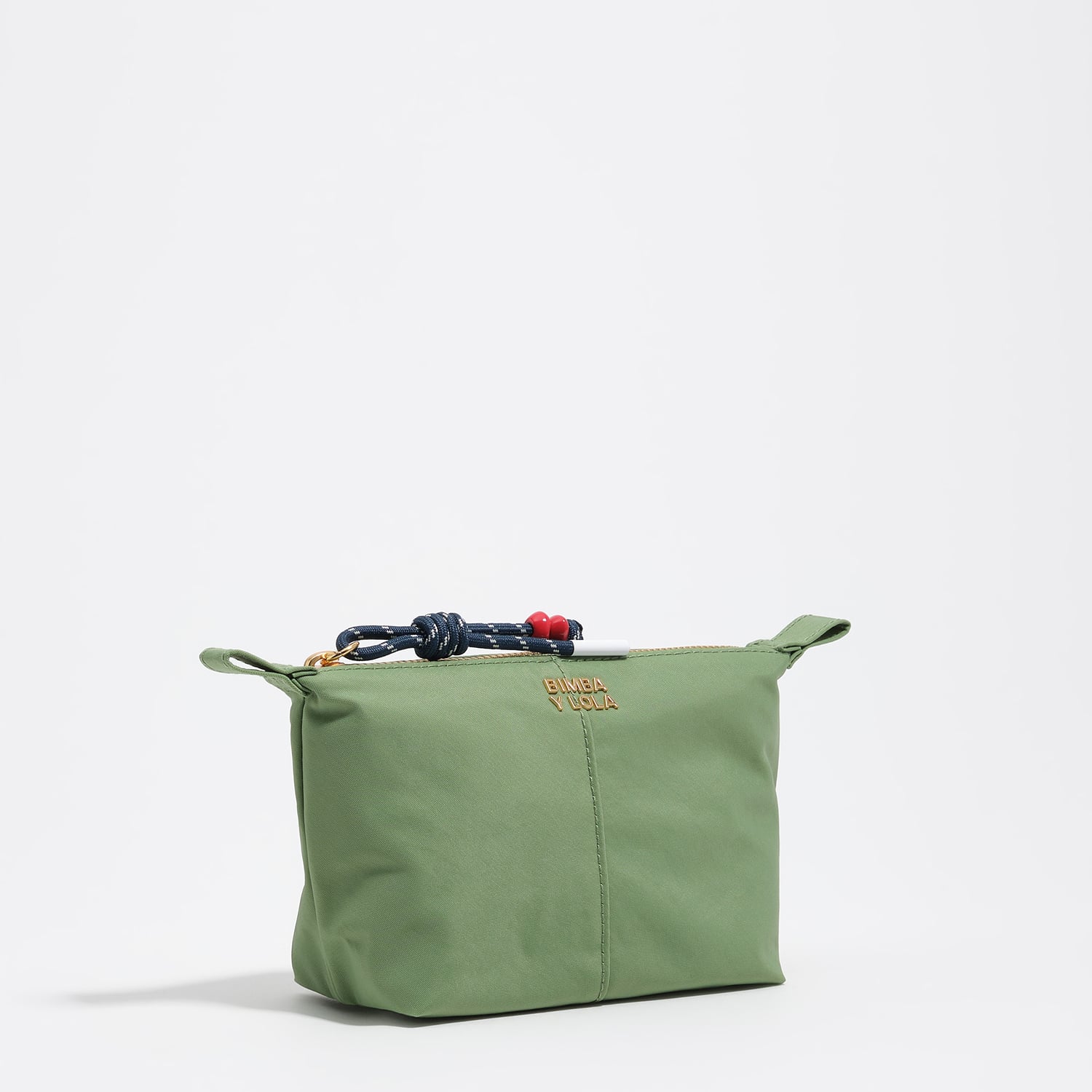 Bimba Y Lola Green Nylon Trapecio Make-Up Case
