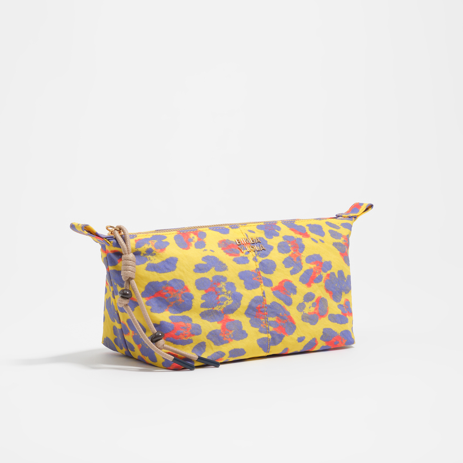 Saszetka trapez nylon Leopard nasycona żółć