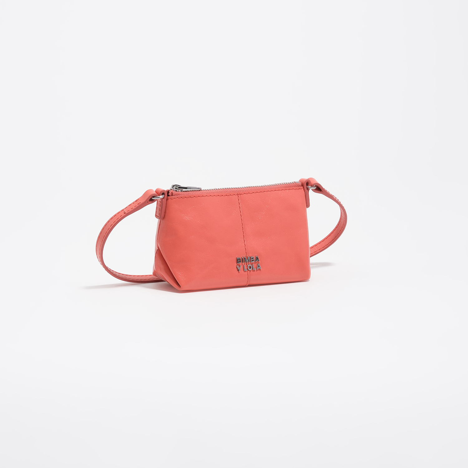 Bimba Y Lola Coral Micro Leather Crossbody Bag