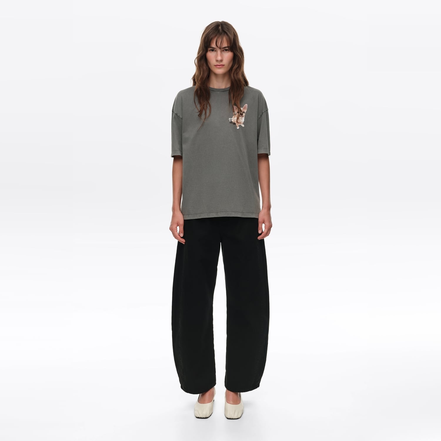 BARREL - Spodnie denim klamra czarne