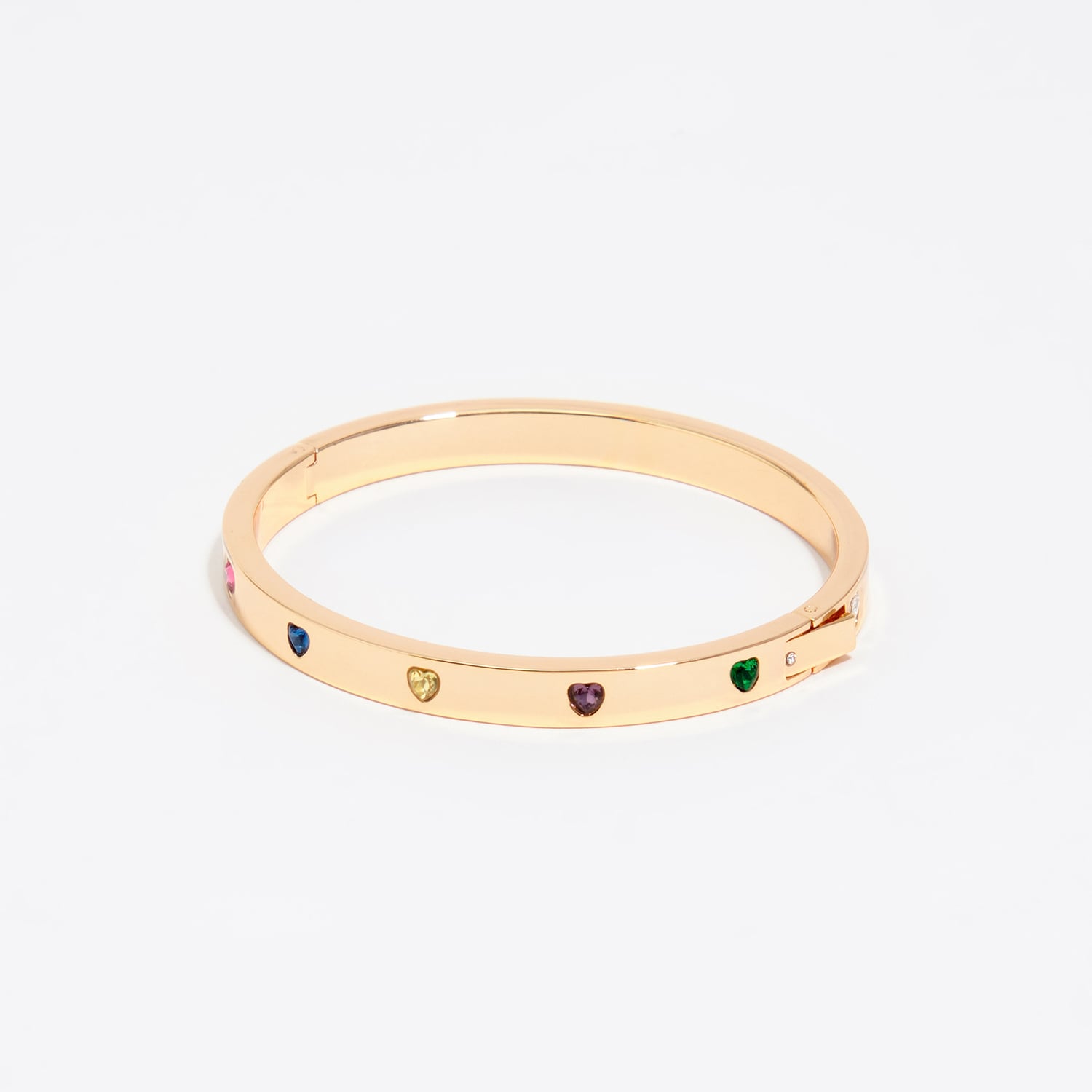 Bimba Y Lola Gold Heart Crystal Bracelet