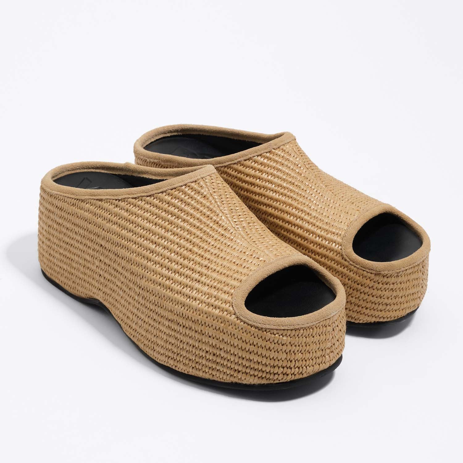 Bimba Y Lola Natural Raffia Platform Sandal