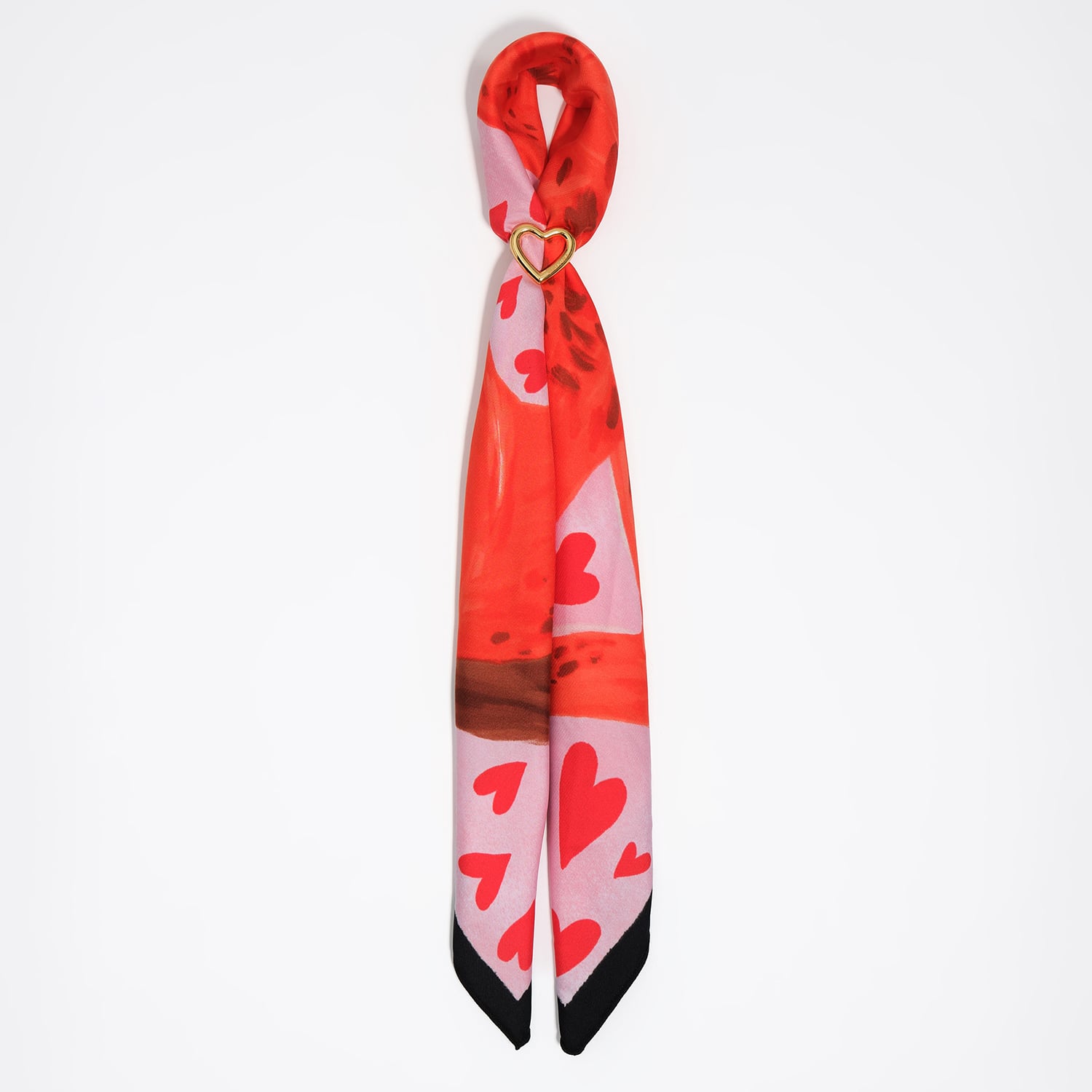 Bimba Y Lola Red Horse And Hearts Scarf Bag Charm