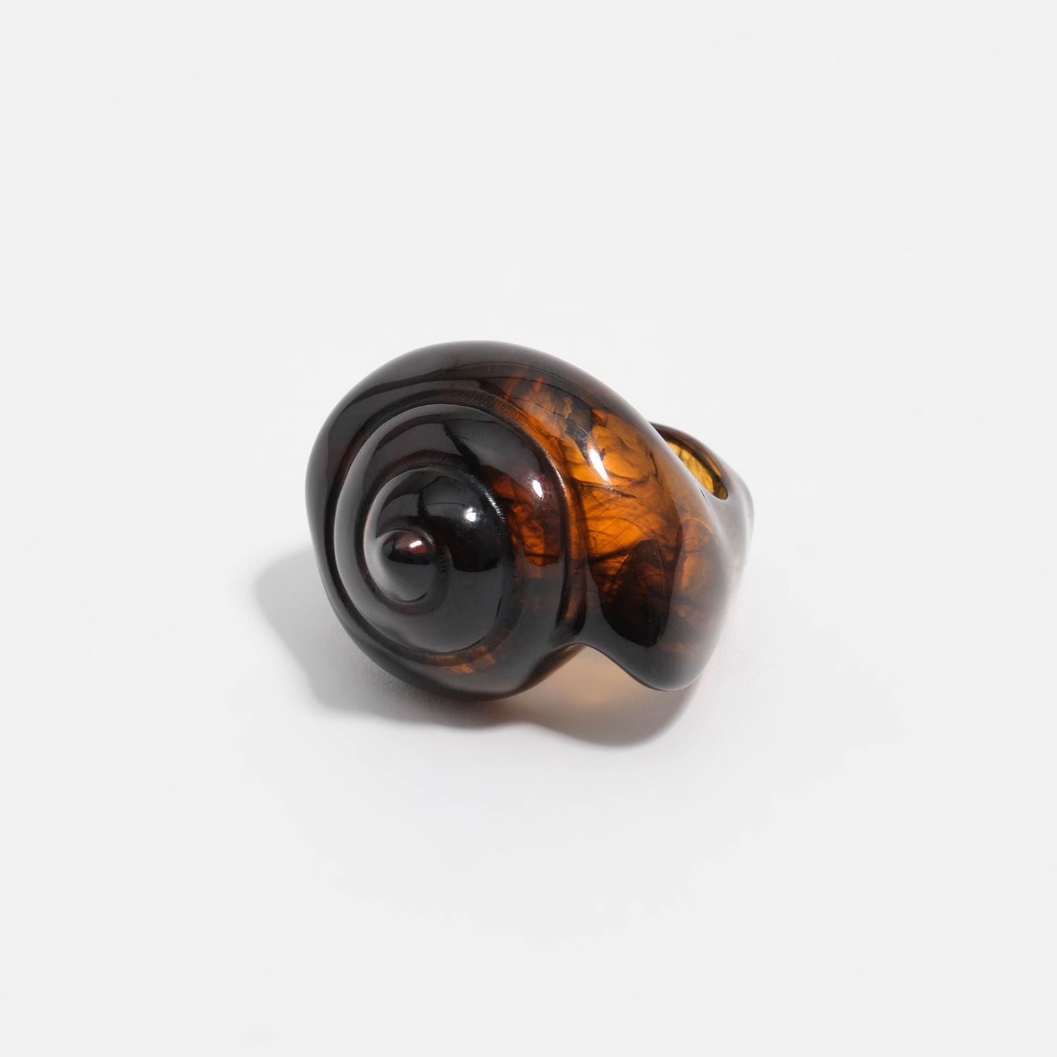 Bimba Y Lola Amber Resin Seashell Ring