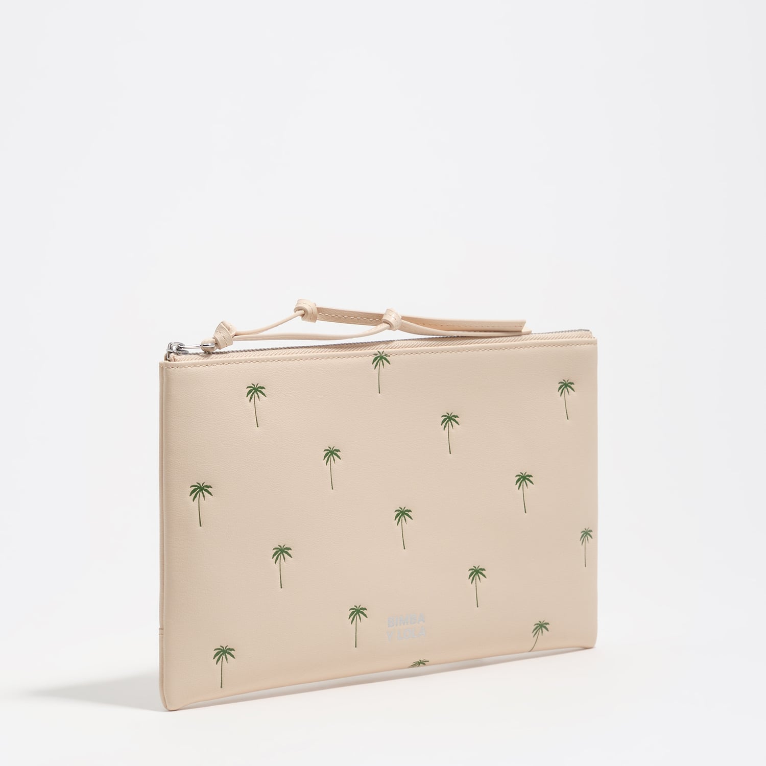 Bimba Y Lola Sand Large Leather Palms Handbag