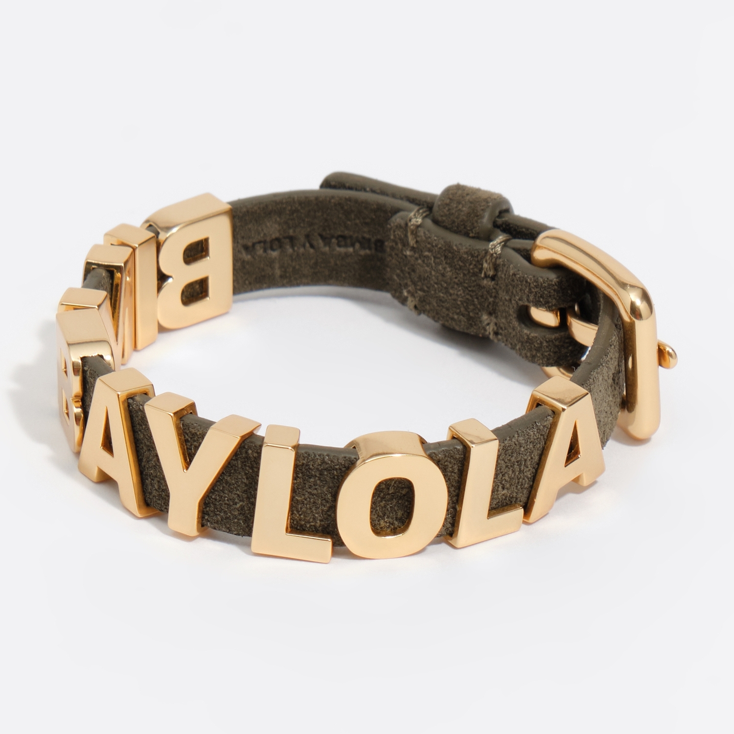 Bransoletka logo złota pasek dwoina oliwkowa
