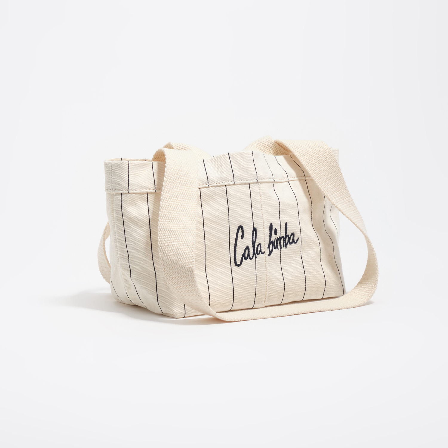 Bimba Y Lola Off White Mini Off-White Cotton Crossbody Bag