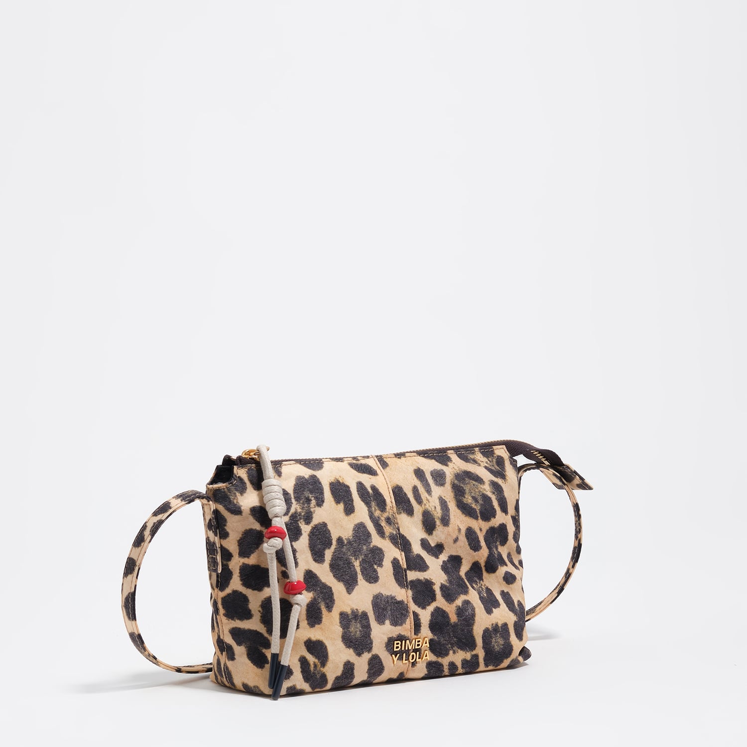 Bimba Y Lola Leopard Natural Natural Leopard Nylon Mini Bag