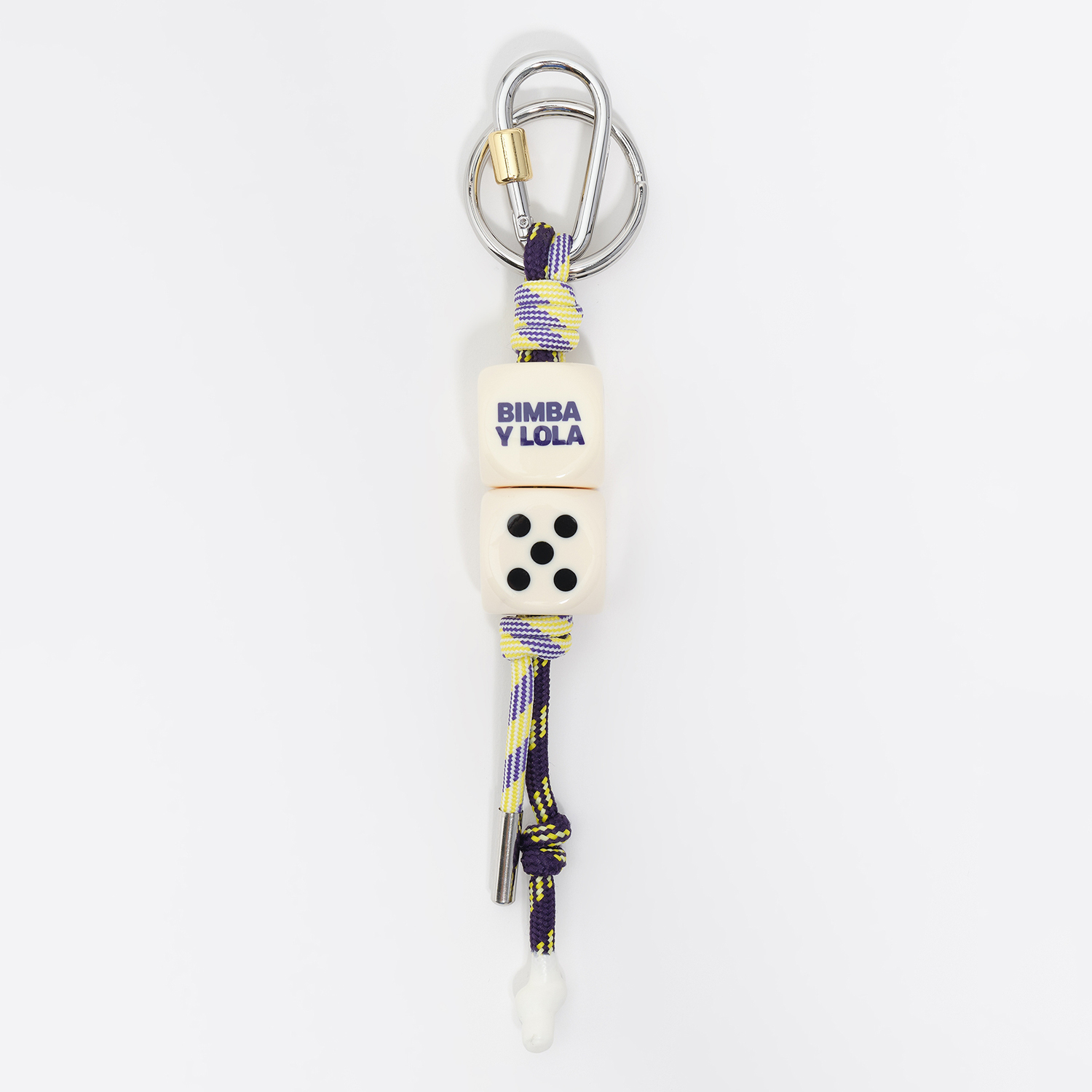 Bimba Y Lola Purple Resin And Cord Dice Key Ring