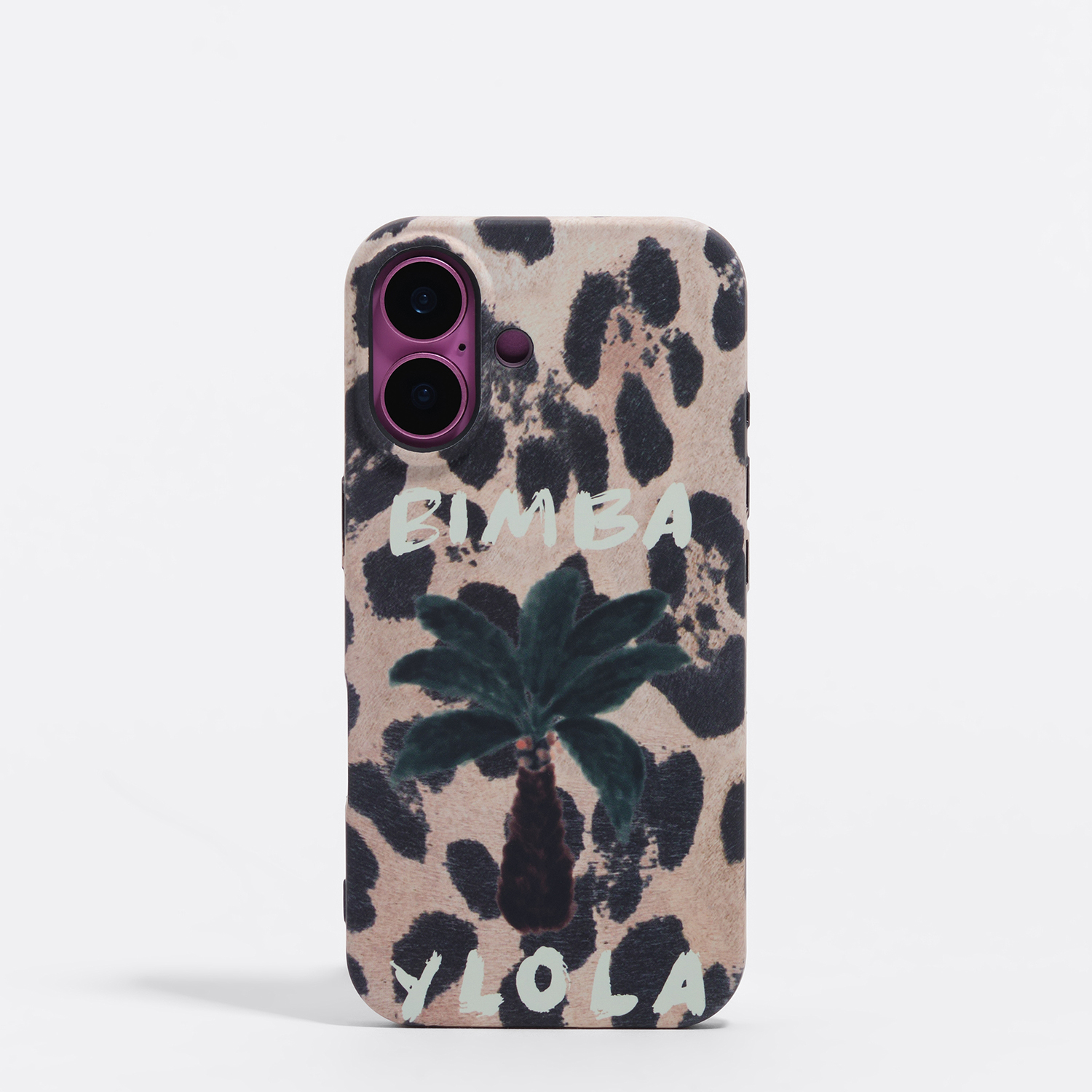 Bimba Y Lola Beige Iphone 16 Palm Tree Rigid Case