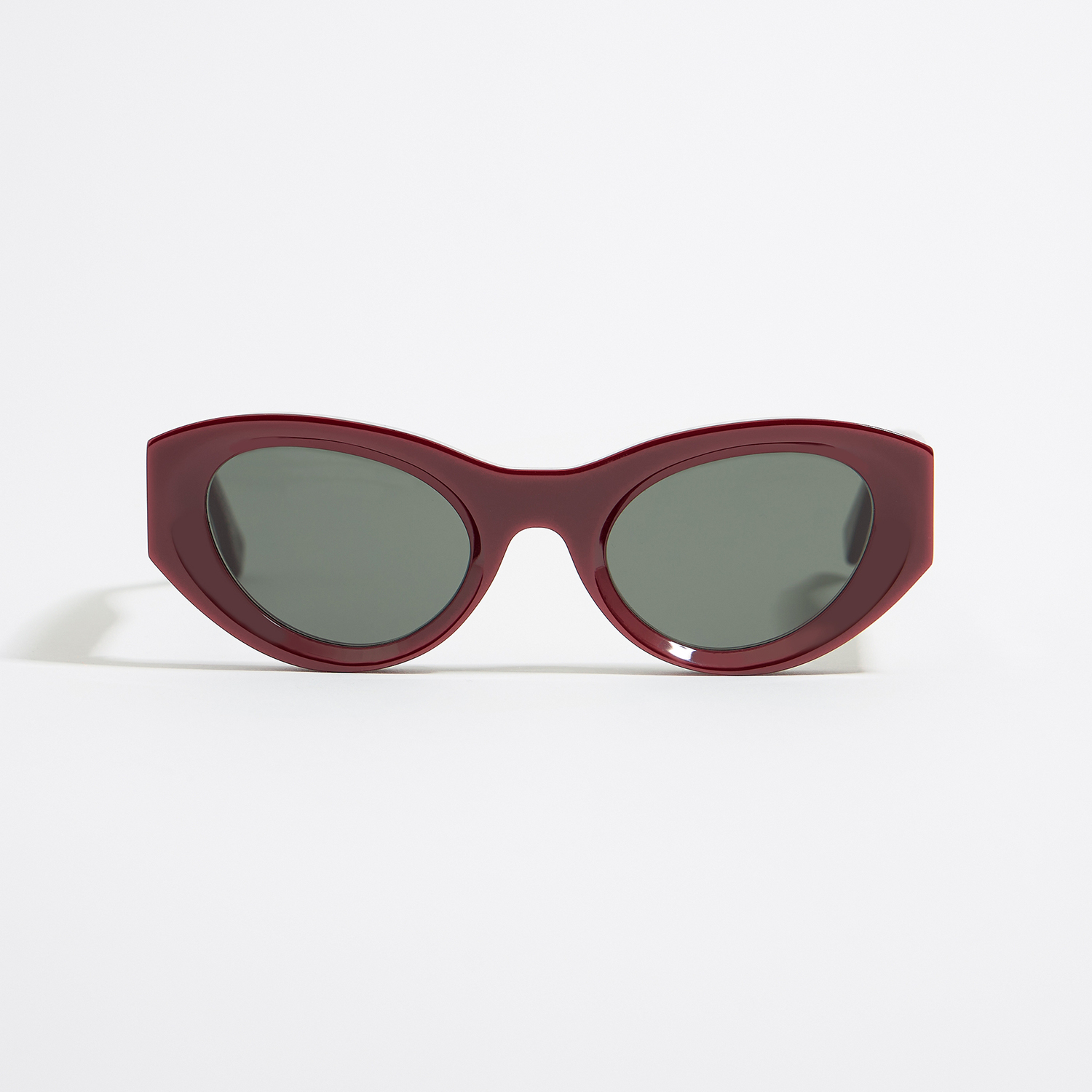 Okulary przeciwsłoneczne cat eye bordowe