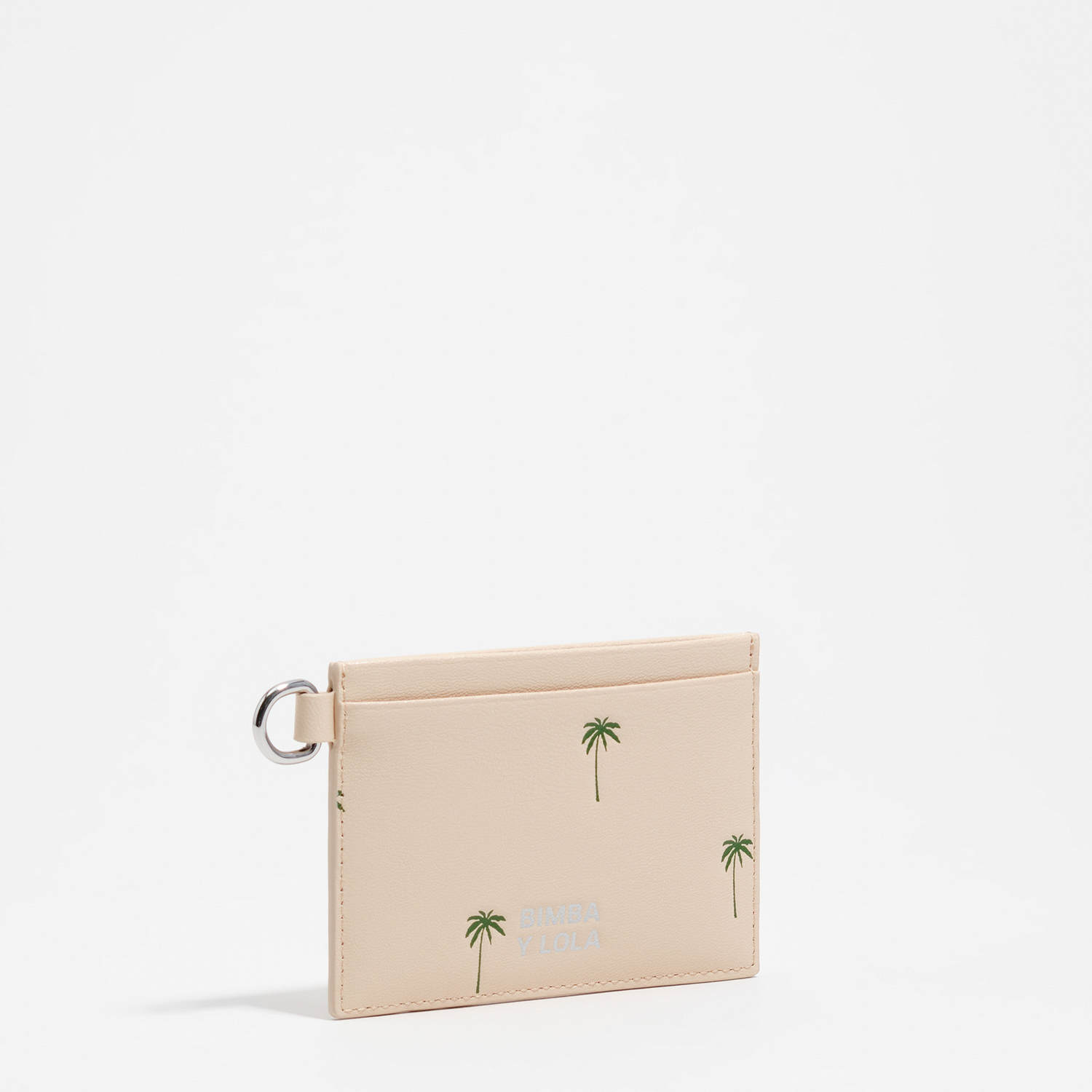 Bimba Y Lola Sand Small Leather Palms Card Holder