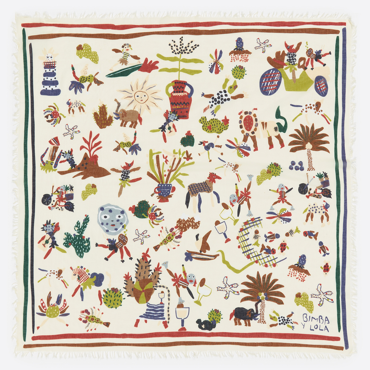 Bimba Y Lola Ivory Island Party Shawl