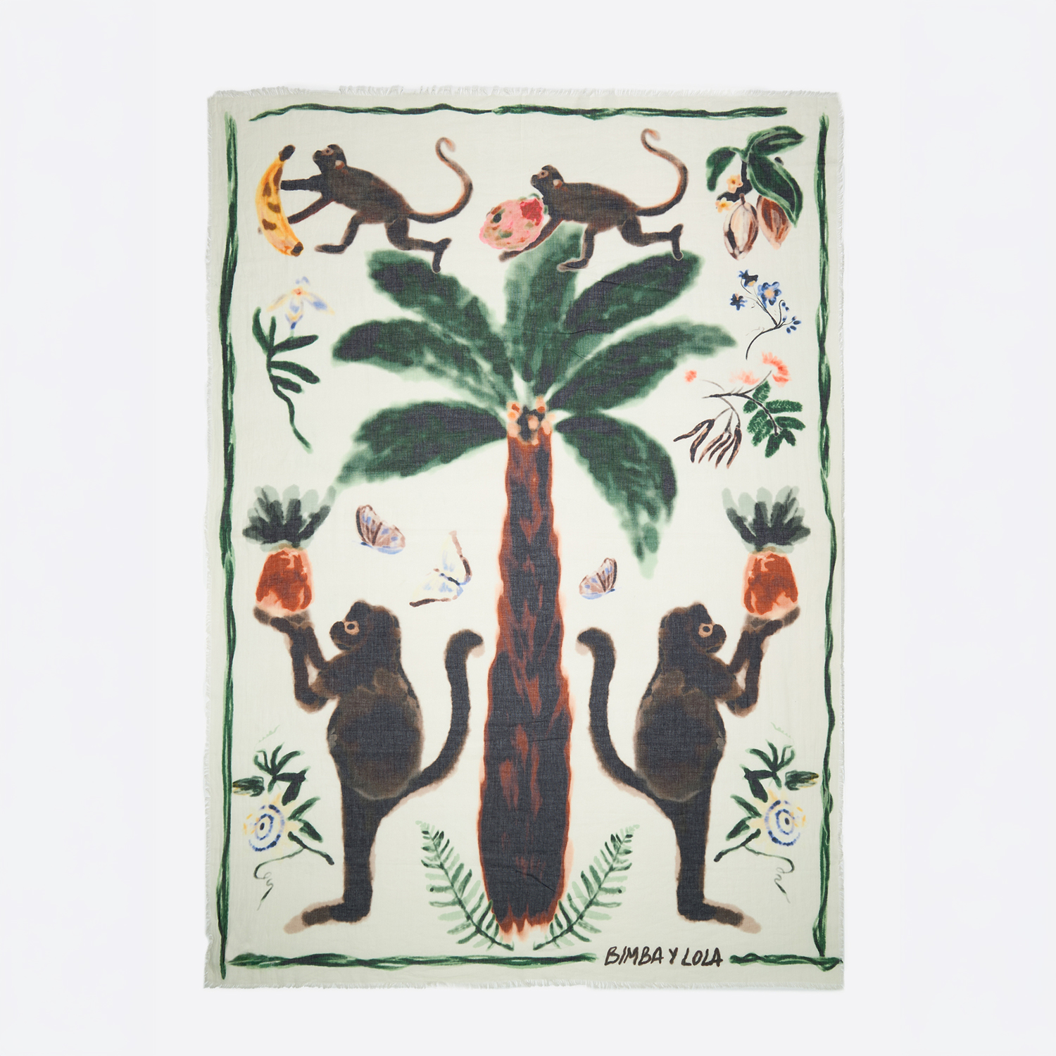 Bimba Y Lola Brown Washed Cotton Monkey Sarong