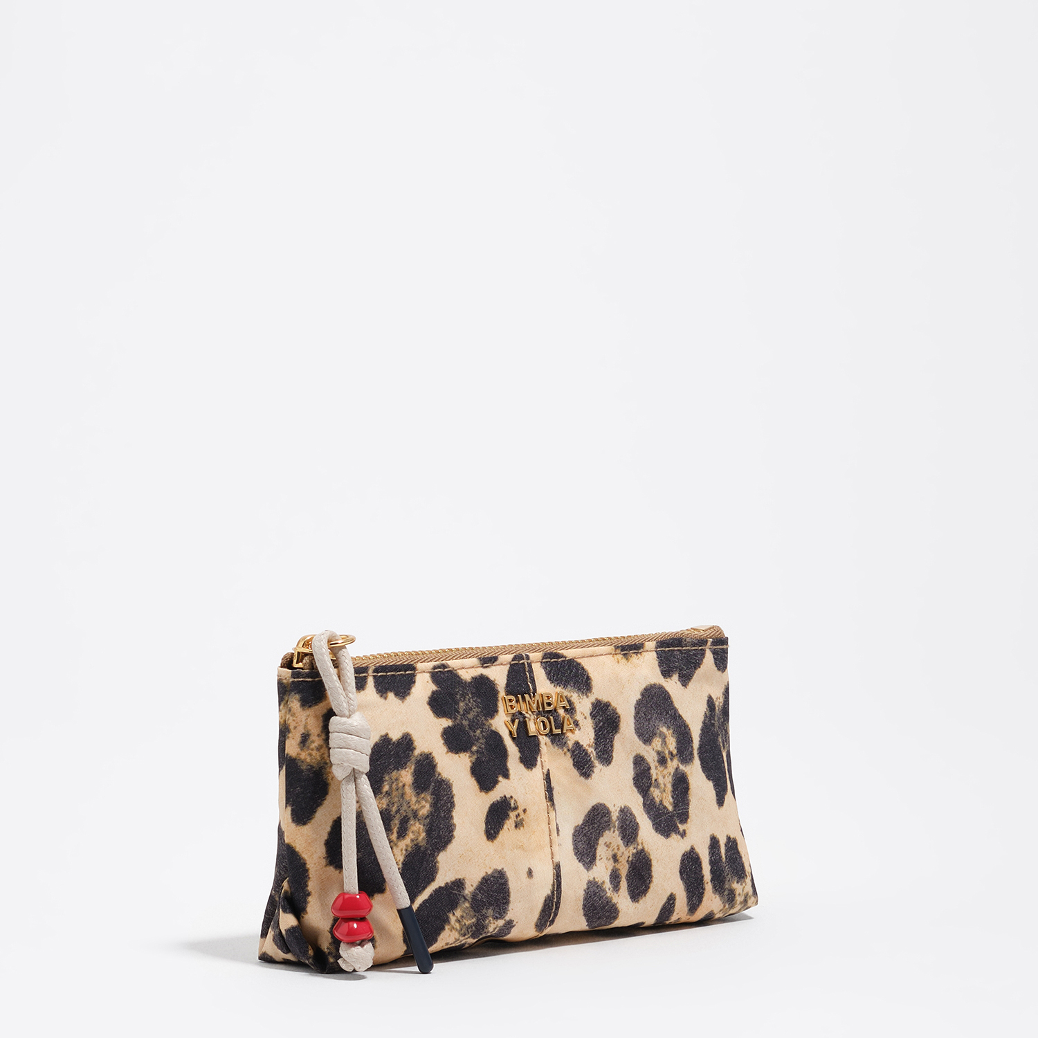 Bimba Y Lola Leopard Natural Natural Leopard Nylon Coin Purse