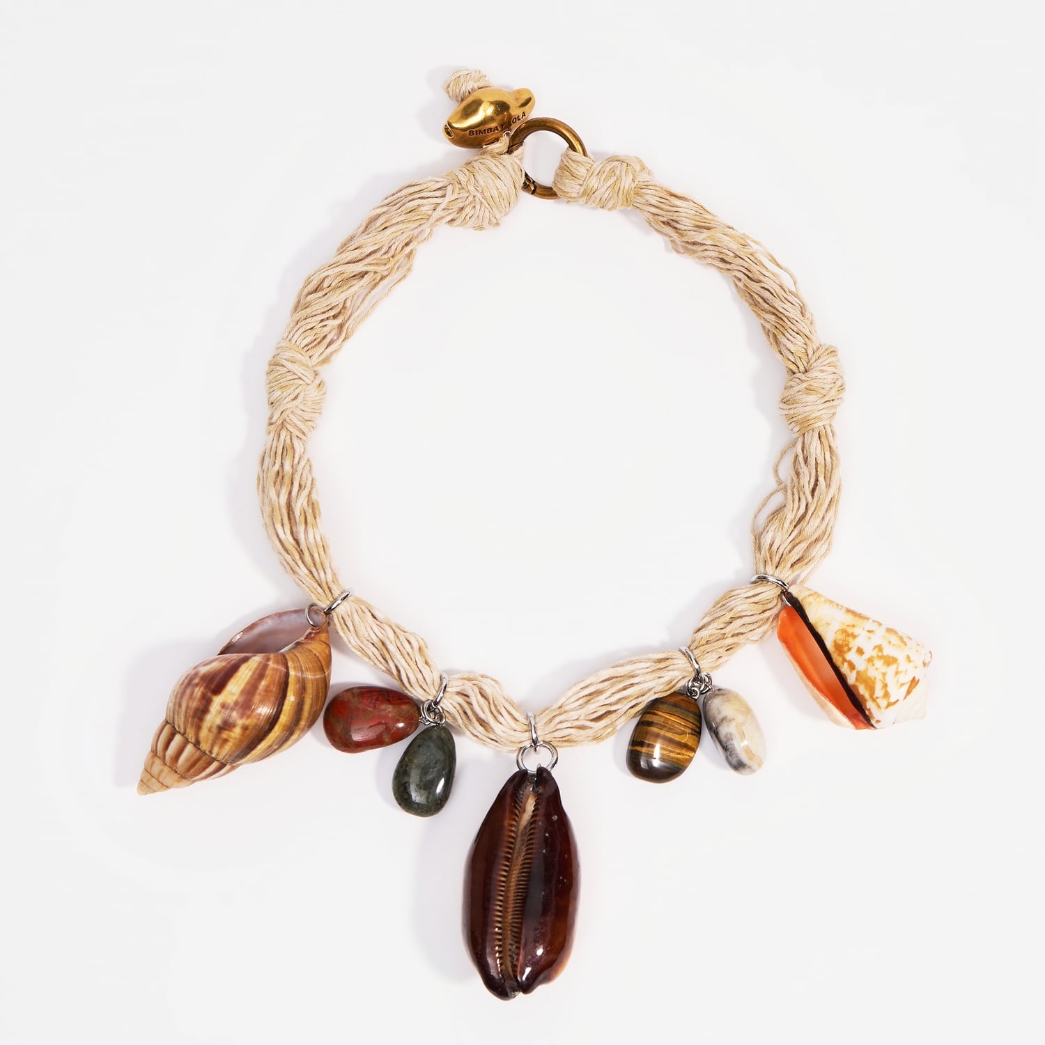 Bimba Y Lola Ivory Natural Seashell And Stone Necklace