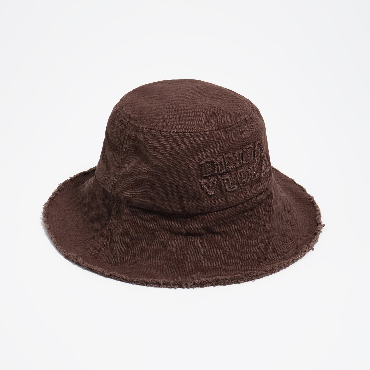 Bimba Y Lola Chocolate Brown Washed Canvas Hat