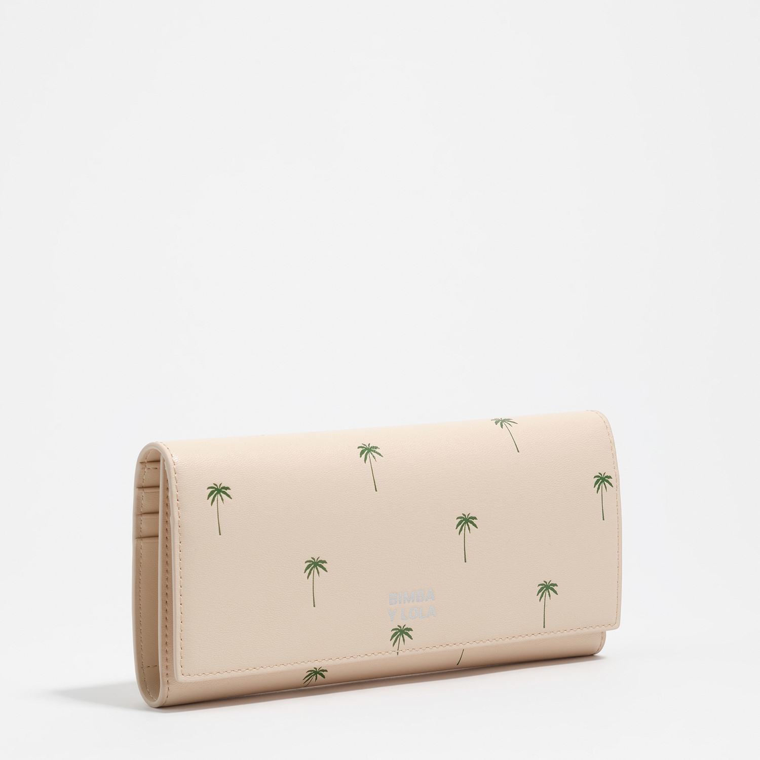 Bimba Y Lola Sand Large Leather Palms Wallet