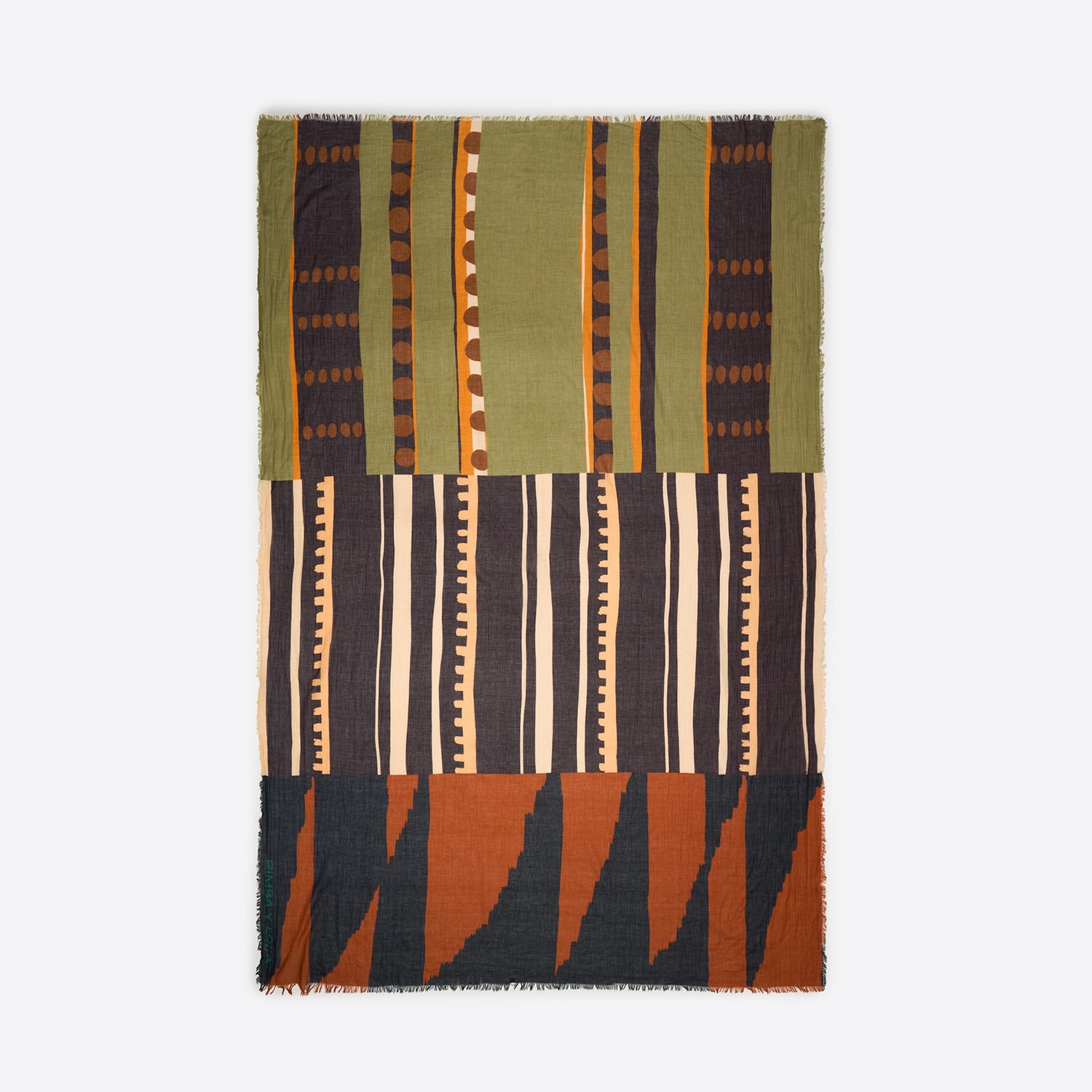 Bimba Y Lola Terracota Ikat Washed Cotton Sarong