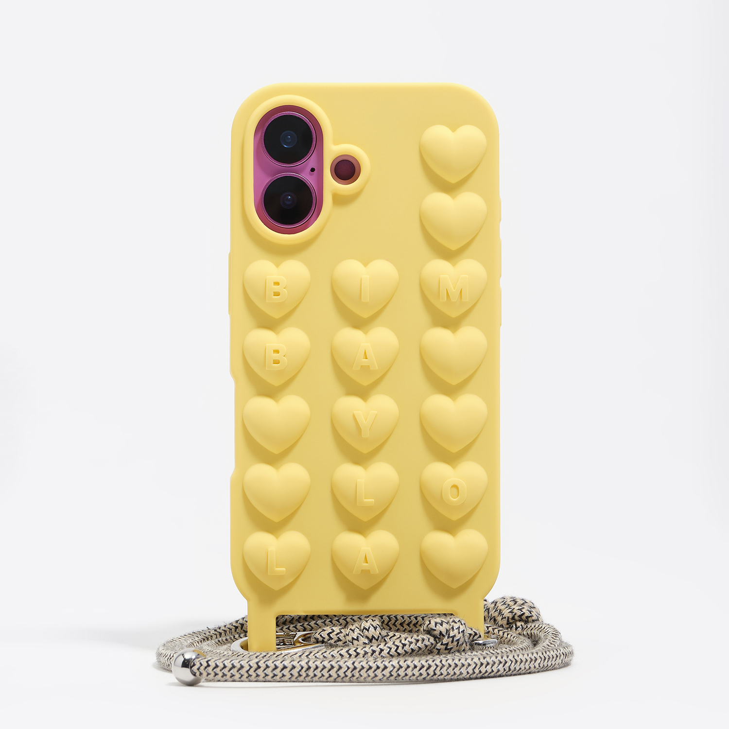 Etui silikon iPhone 16 troczek żółte