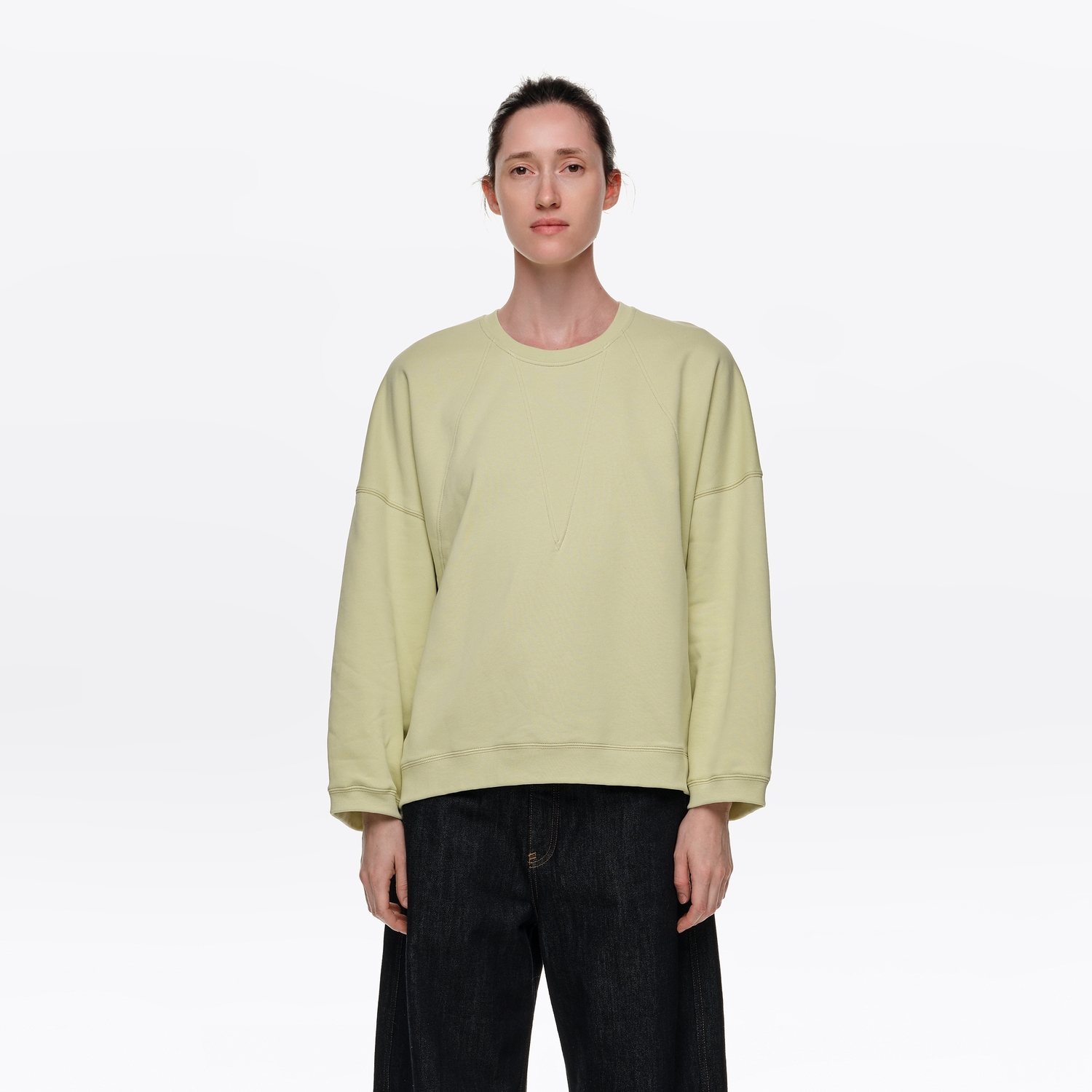 Bluza prosta przeszycia limonkowa 2