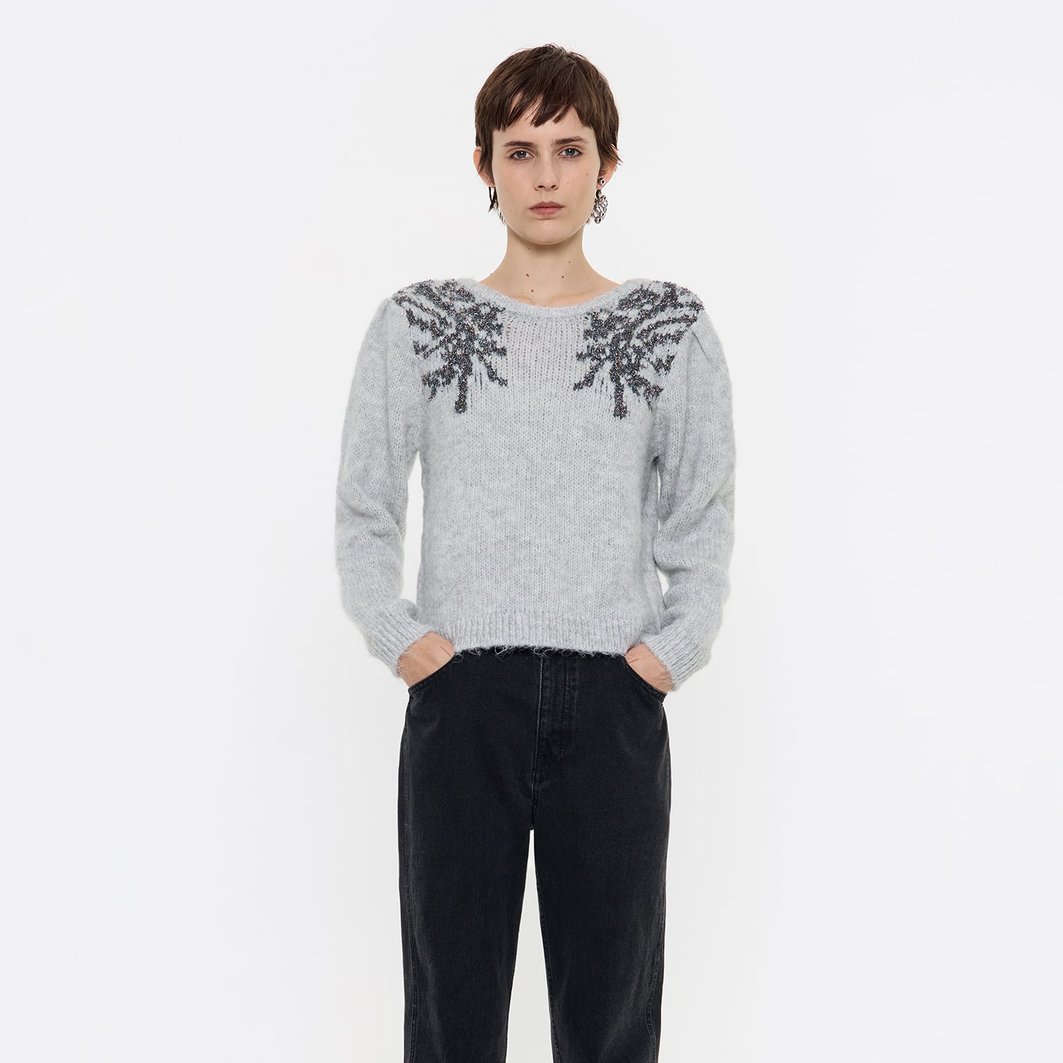 Sweter ramiona lureks szary 2