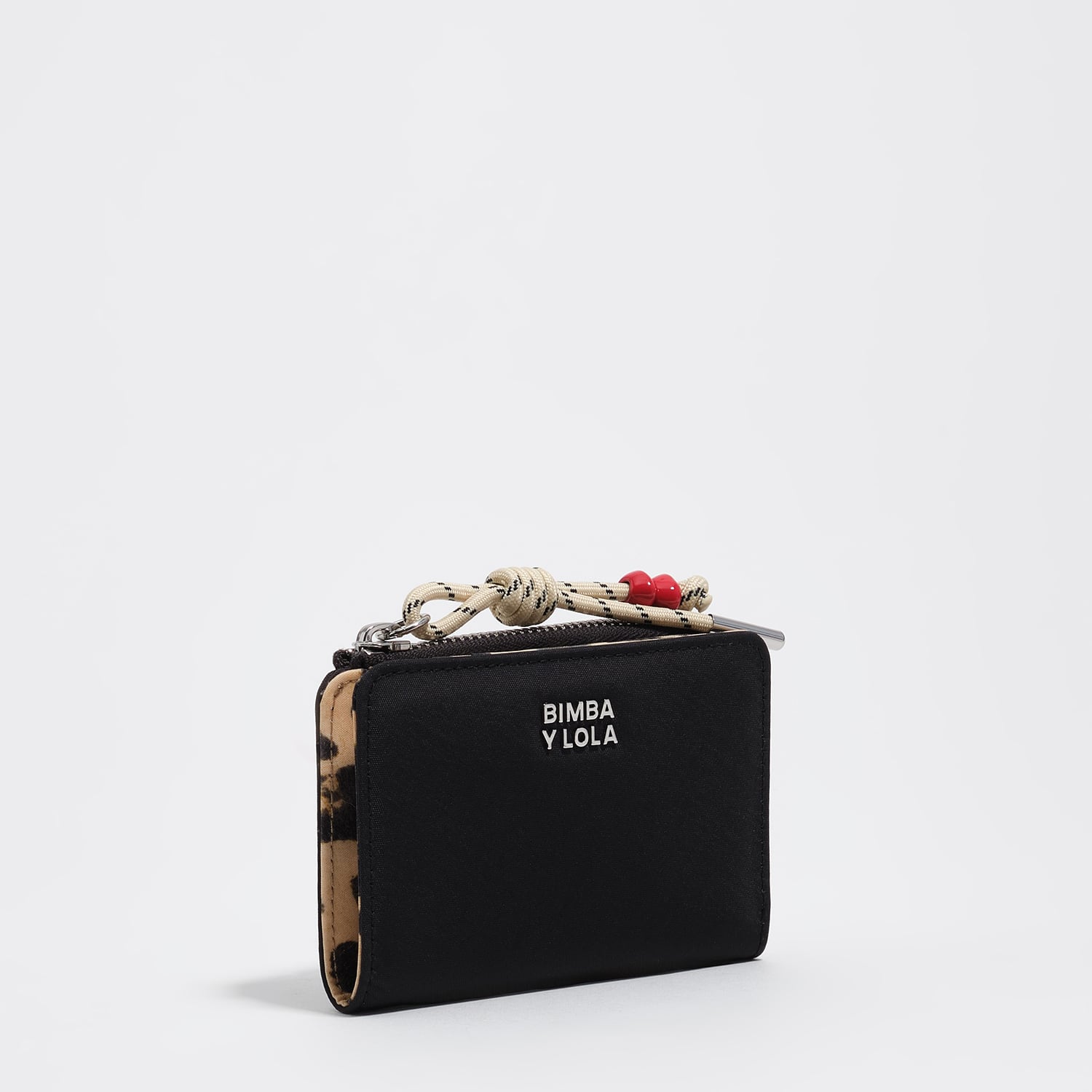 Bimba Y Lola Graphite Nylon Compact Purse