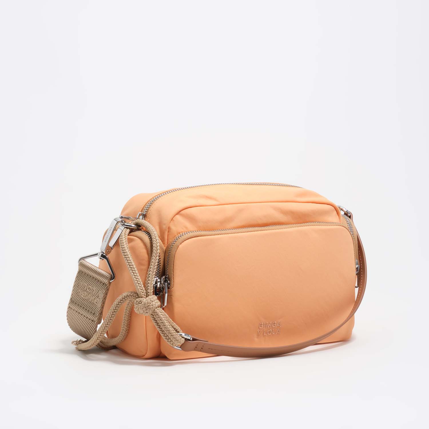 Bimba Y Lola Orange Sorbet Medium Nylon Pocket Bag