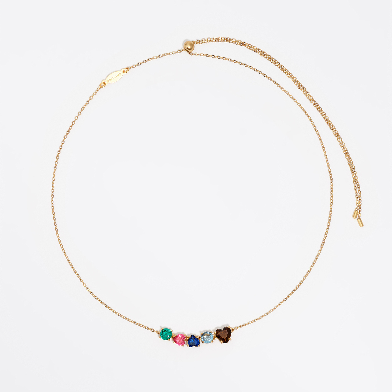 Bimba Y Lola Gold Chain And Crystals Necklace