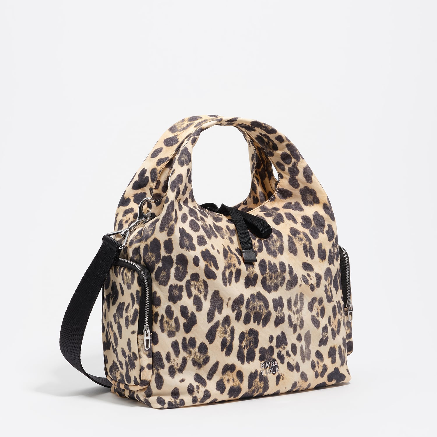 Torebka Paper Pocket średnia nylon Leopard naturalna 2
