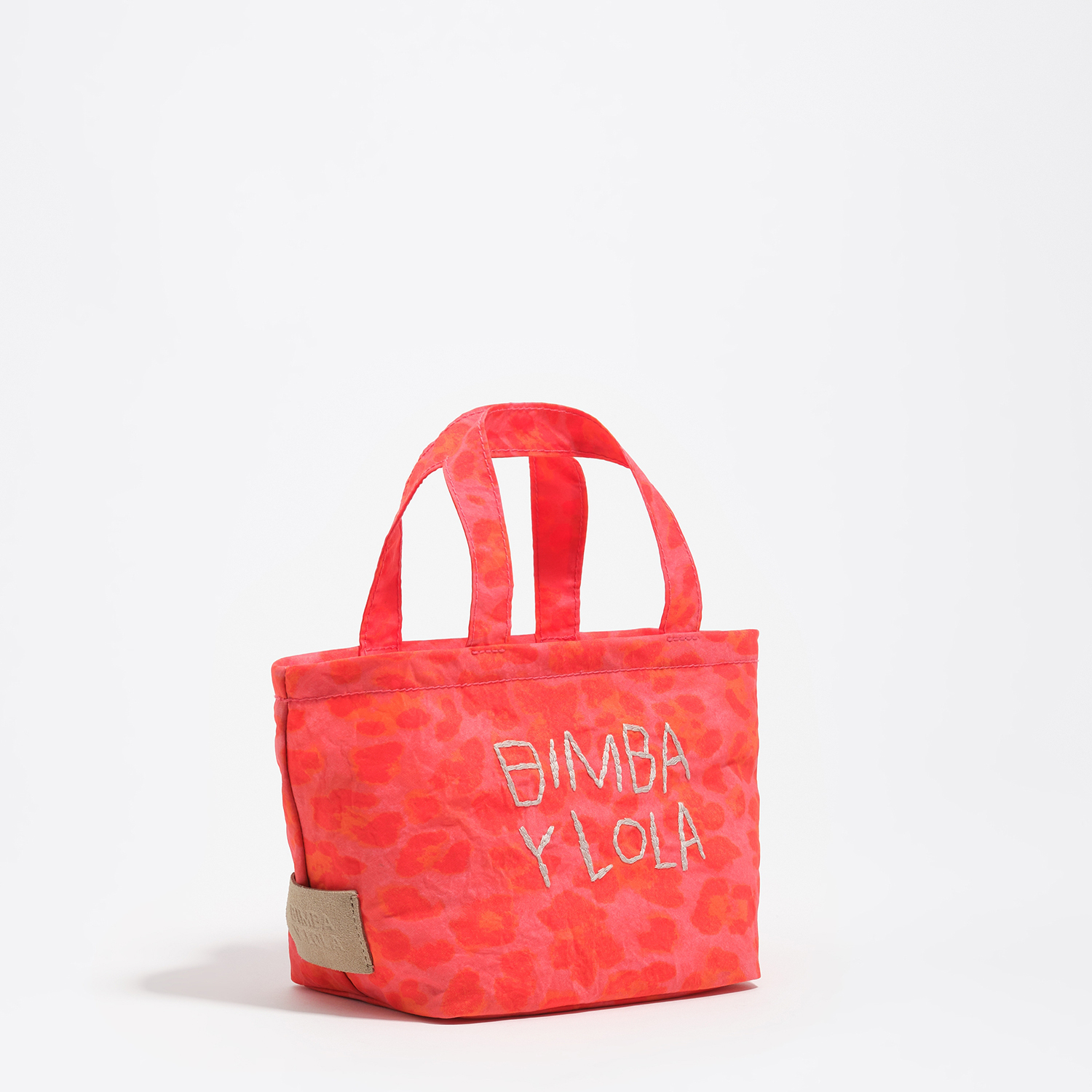 Torebka mini nylon panterka różowa