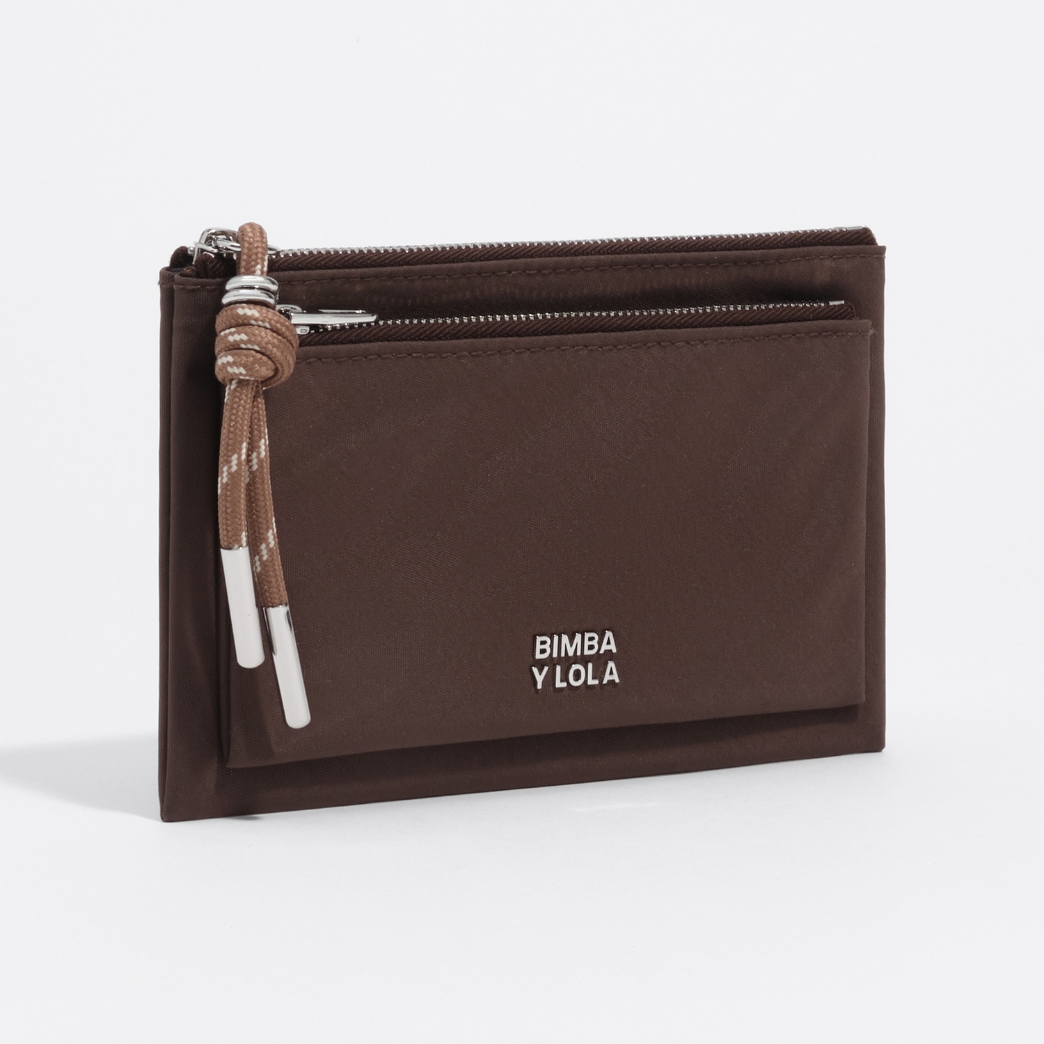 Portfel pocket nylon mokka