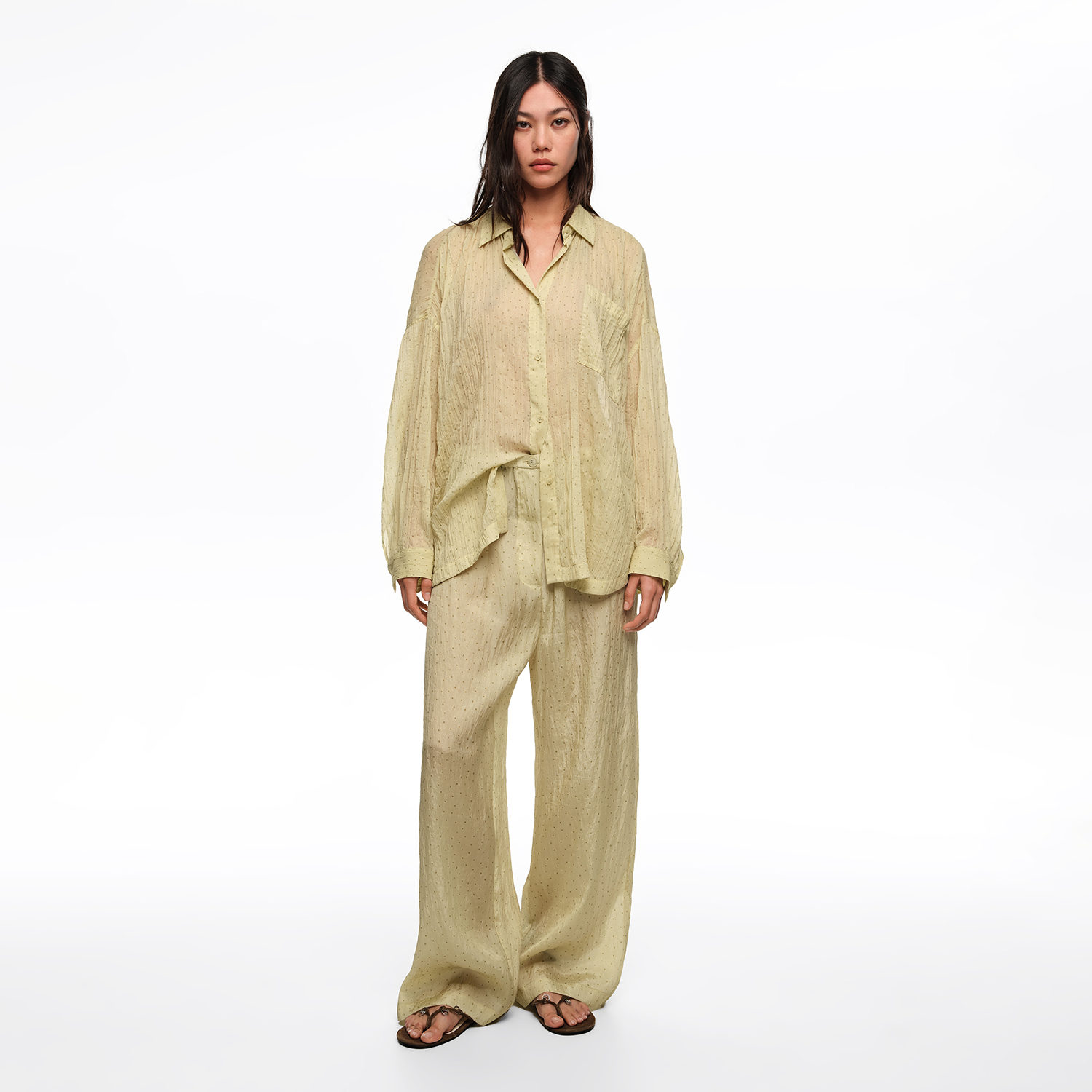 Spodnie jogger Dots mini oliwkowe